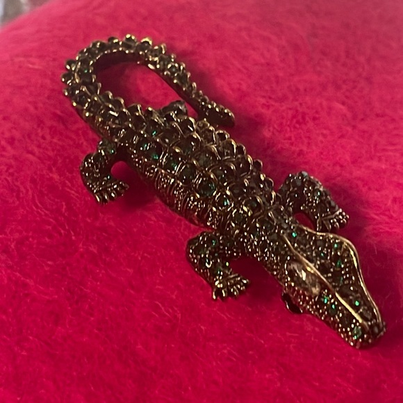 Crystal Alligator Brooch NWOT - Picture 1 of 6